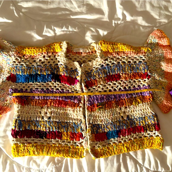 Anthropologie Mia Hand Knit Cropped Cardigan - Picture 3 of 7